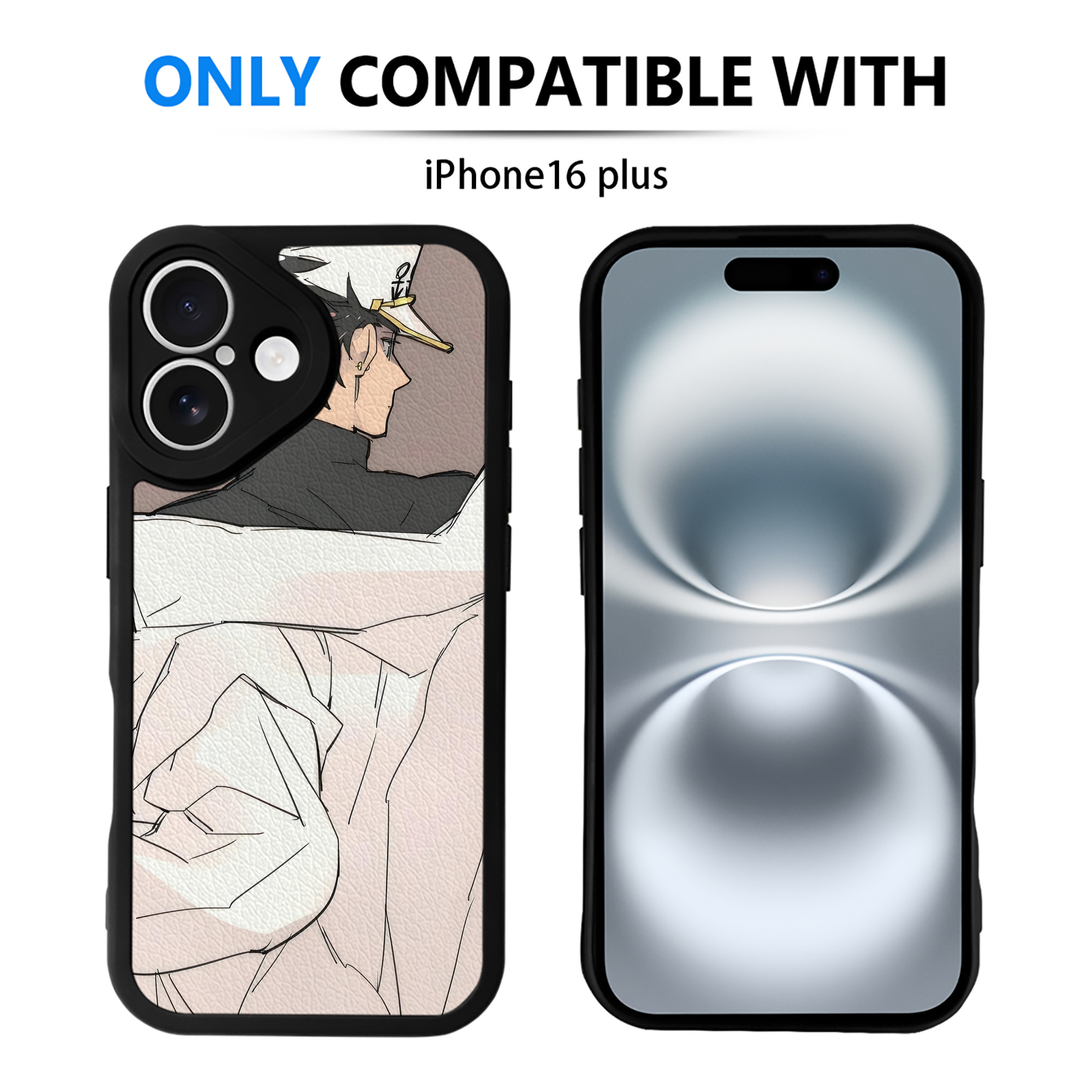 （画像用） ジョジョの奇妙な冒険 JoJo's Bizarre Adventure 【iPhone 16シリーズ対応】シリコンスマホケース（レザー調） 材質：シリコン